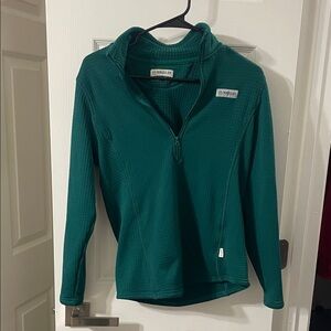 Magellan Outdoors Green Quarter-Zip Sweatshirt